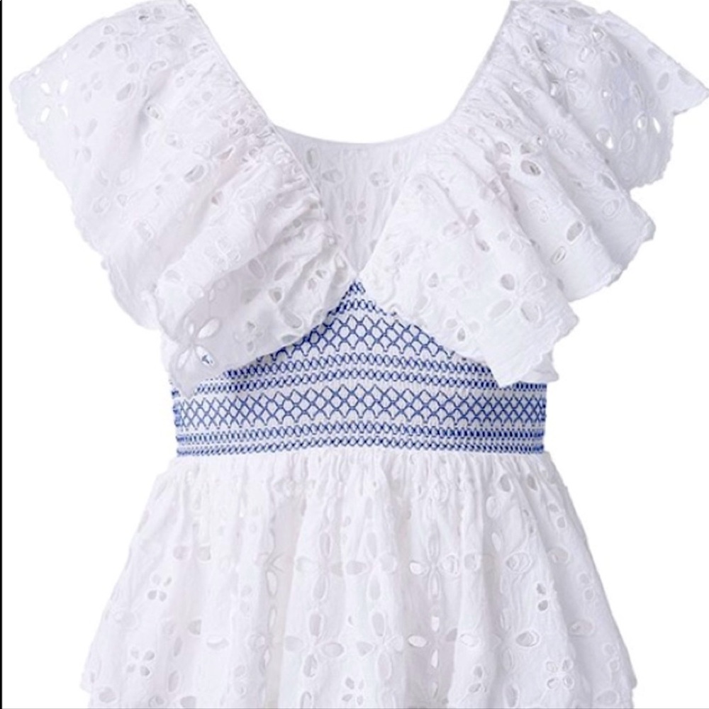 Adorable Venus Eyelet Peplum Top